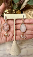 Load image into Gallery viewer, Pink Druzy Earrings
