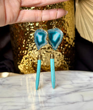 Load image into Gallery viewer, Agate and Turquoise Earrings
